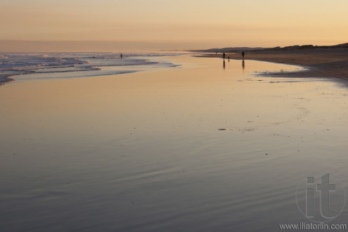 Sunset on Stockton Beach. Port Stephens. Anna Bay. Australia.