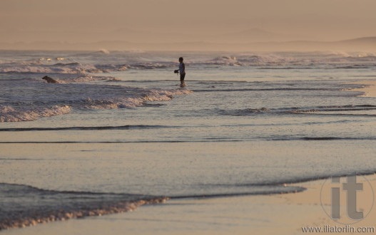 Sunset on Stockton Beach. Port Stephens. Anna Bay. Australia.