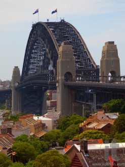 View to Sydney Harbour Bridge. Australia