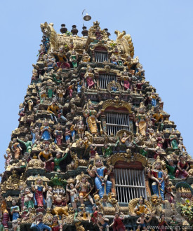 Facade of Sri Kali Temple. Yangon. Myanmar.
