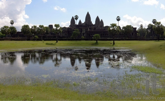Angkor Wat temple and its reflection in a pond. Siem Reap. Cambodia.