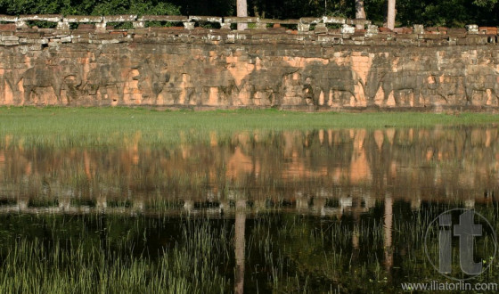 Terrace of elephants Angkor. Siem Reap. Cambodia.