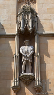 The facade of Kings College. Cambridge. UK.