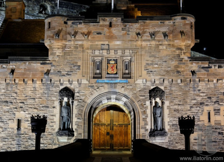 Castle at night. Edinburgh. Scotland. UK.