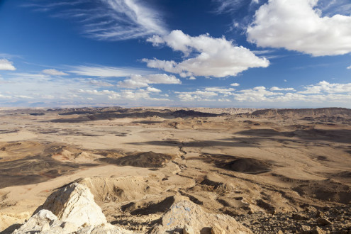 Makhtesh Ramon (Ramon Crater) landscape. Negev desert. Israel