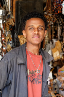 Portrait of seller. Main Market. Asmara. Eritrea. Africa.