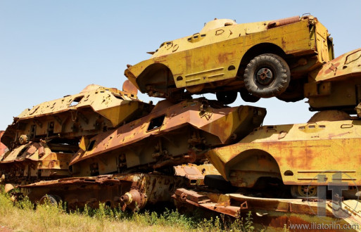 Tank Graveyard (Cemetery). Asmara. Eritrea. Africa.