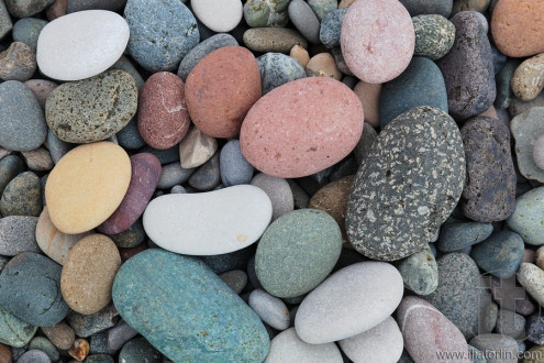 Pebbles on the beach. Batumi. Georgia.
