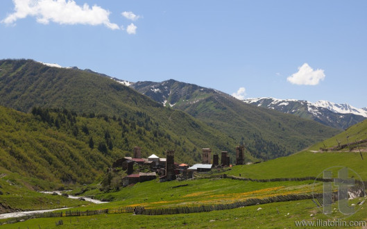 Ushguli - the highest inhabited village in Europe. Upper Svaneti. Georgia.