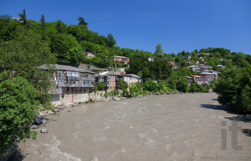 View to the river Rioni. Kutaisi. Georgia.