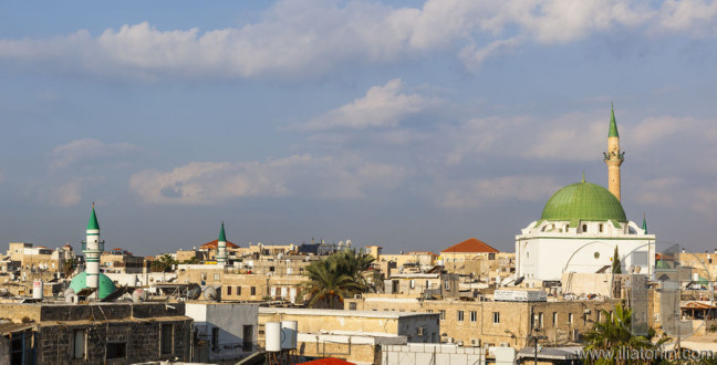 Ancient city of Akko in the morning. Israel.