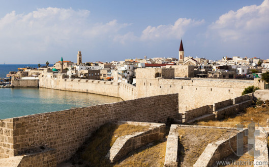 Ancient city of Akko in the morning. Israel