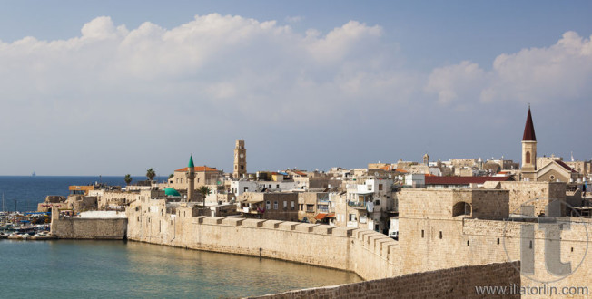 Ancient city of Akko in the morning. Israel