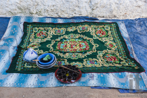 Everything is prepared for coffee ceremony. Ancient city of Jugol. Harar. Ethiopia.