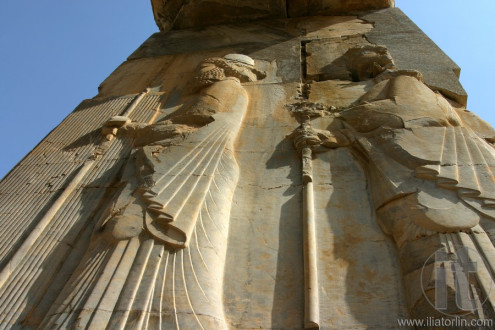 Bas-Relief on Xerxes gateway (gate of all nations) at Persepolis, Iran