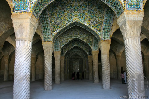 Interior of Regent's Mosque, Shiras, Iran
