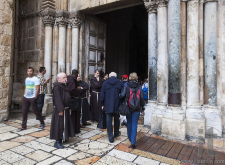 Franciscan Fathers near Holy Sepulchre Church. Jerusalem. Israel