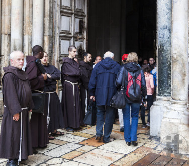 Franciscan Fathers near Holy Sepulchre Church. Jerusalem. Israel