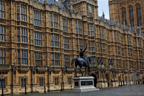 Facade details. Houses of Parliament. London. UK