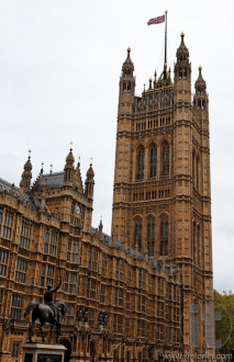 Facade details. Houses of Parliament. London. UK