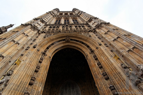 Sovereign's Entrance. The Houses of Parliament. London. UK.