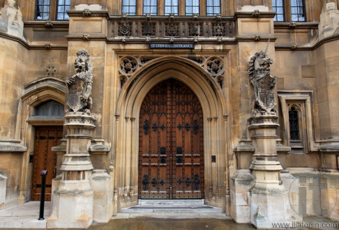St Stephens entrance. Houses of Parliament. London. UK.