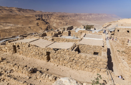 Ruins of ancient Masada fortress. Israel.