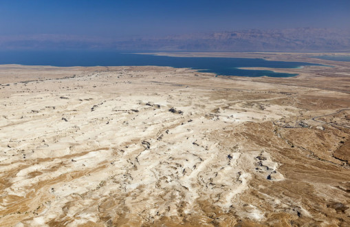 View of Judaean Desert and Dead See from Masada. Israel.