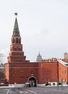 Borovitskaya tower. Moscow Kremlin. Russia.