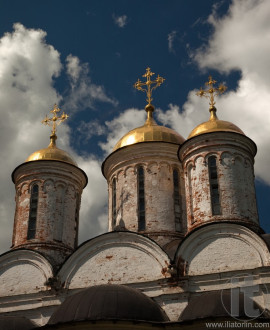 Cupola of the Cathedral of the Transfiguration. Yaroslavl. Russia.