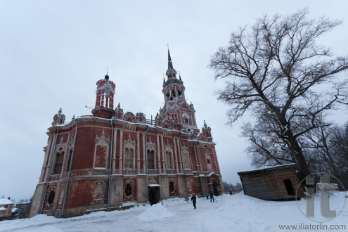 Gothic revival Novo-Nikolsky cathedral .  Mozhaysk. Russia.