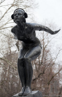 Swimmer. 1930 by Matvey Manizer. Neskuchniy Garden. Moscow. Russia.
