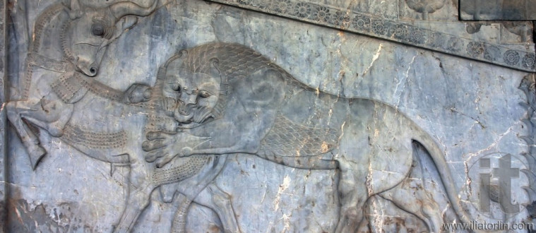 Ancient bas-reliefs of Persepolis, Iran