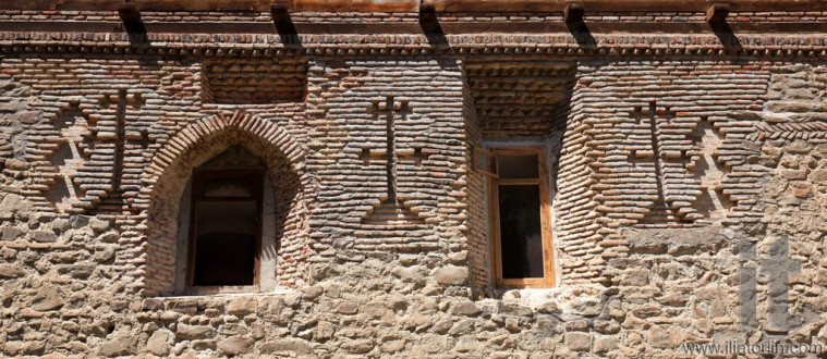 Stone wall of David Gareja monastery. Georgia.