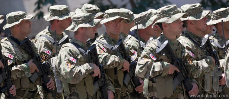 The Independence Day military parade. Tbilisi, Georgia.