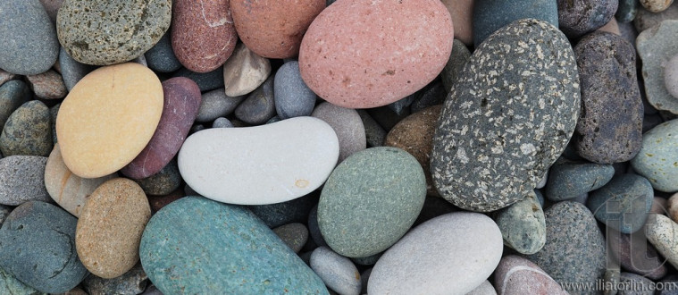 Pebbles on the beach. Batumi. Georgia.