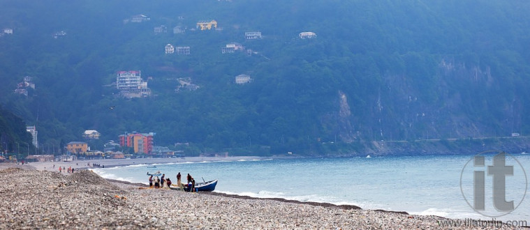 Fishermen checking their gear. Gonio. Georgia.