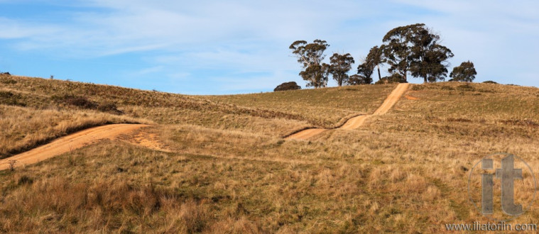 Hilly country road. Tablelands near Oberon. New South Wales. Australia.