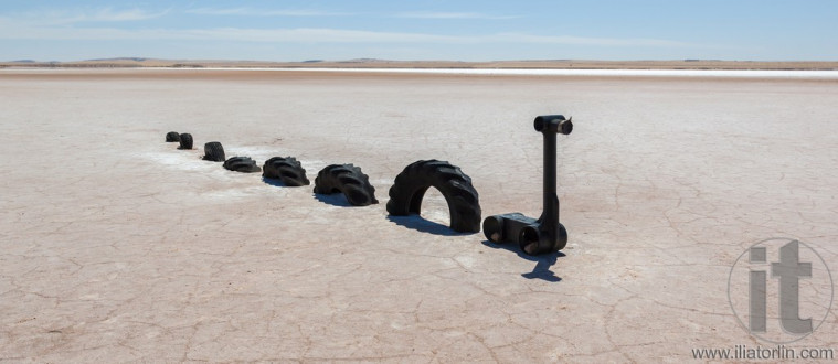 Lochiel monster on salt lake. Lochiel. South Australia.