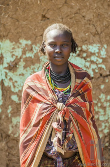 Portrait of Dassanech girl. Omorato, Ethiopia.