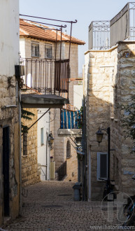 Narrow city street. Tzfat (Safed). Israel.